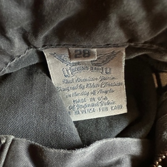 Robin's jeans dark gray  size 28 30" inseam  boot cut great condition - Picture 5 of 9